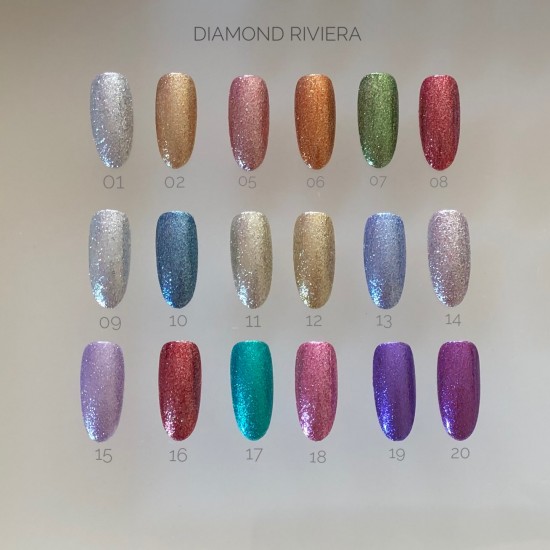 Set of 10 colors "Diamond Riviera" Gel Polish