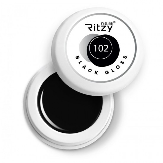 Ritzy Nails Gel Paint BLACK GLOSS 102